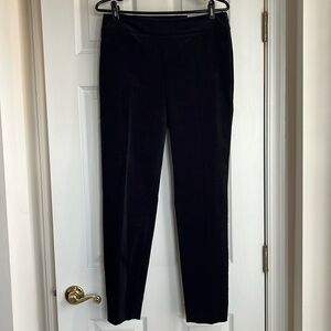 NWT Talbots black velvet sz 4 Chatham ankle pants slim leg in perfect condition